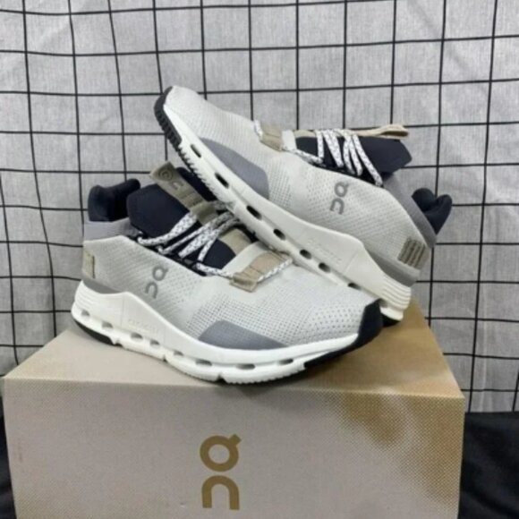 New ON Running Cloud Cloudnova White Sand Womens Casual Fashion Sneake - Picture 2 of 5